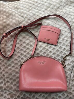 kate spade Pink Dome Crossbody with Matching Card Case